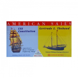 Model plastikowy - Żaglowce American Sails - USS Constitution / Gertude L. Thebaud - Glencoe Models (2szt)